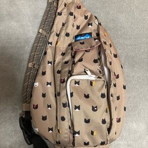 HTF Kavu Cattitude Rope Sling Bag EUC 😻🐈🐈‍⬛